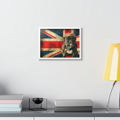 British Bulldog Art Print — Framed Vintage Union Jack Poster