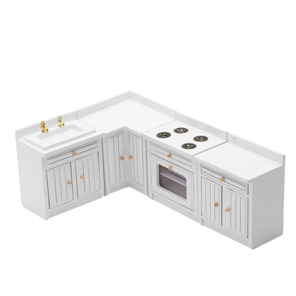 Miniature kitchen cabinet 1 12 scale white
