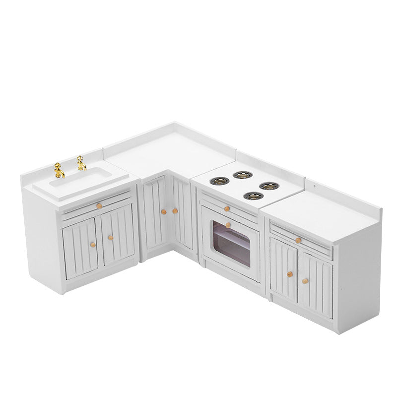 Miniature kitchen cabinet 1 12 scale white unit