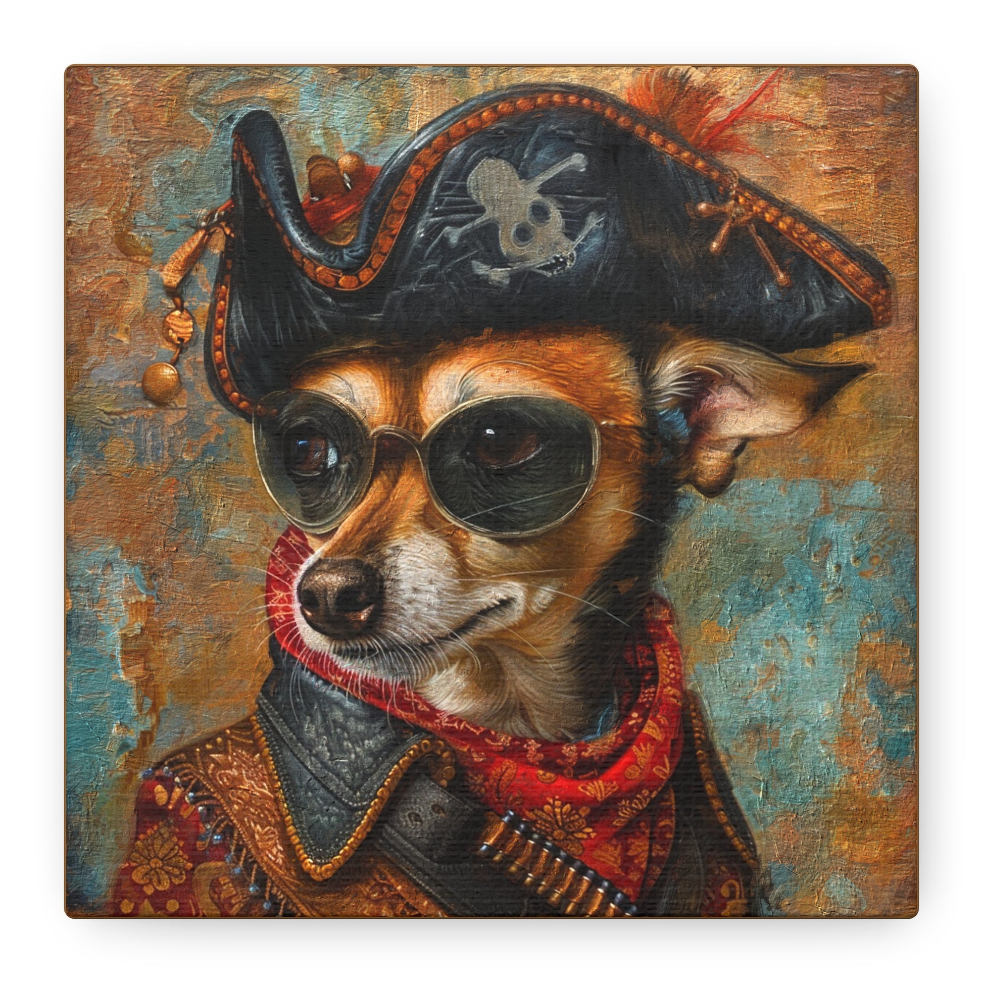 Pirate Dog Matte Canvas Wall Art — Stretched 1.25"