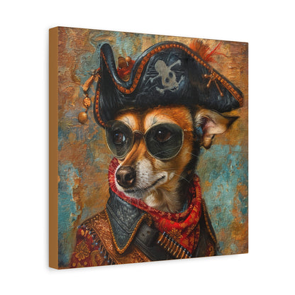 Pirate Dog Matte Canvas Wall Art — Stretched 1.25"