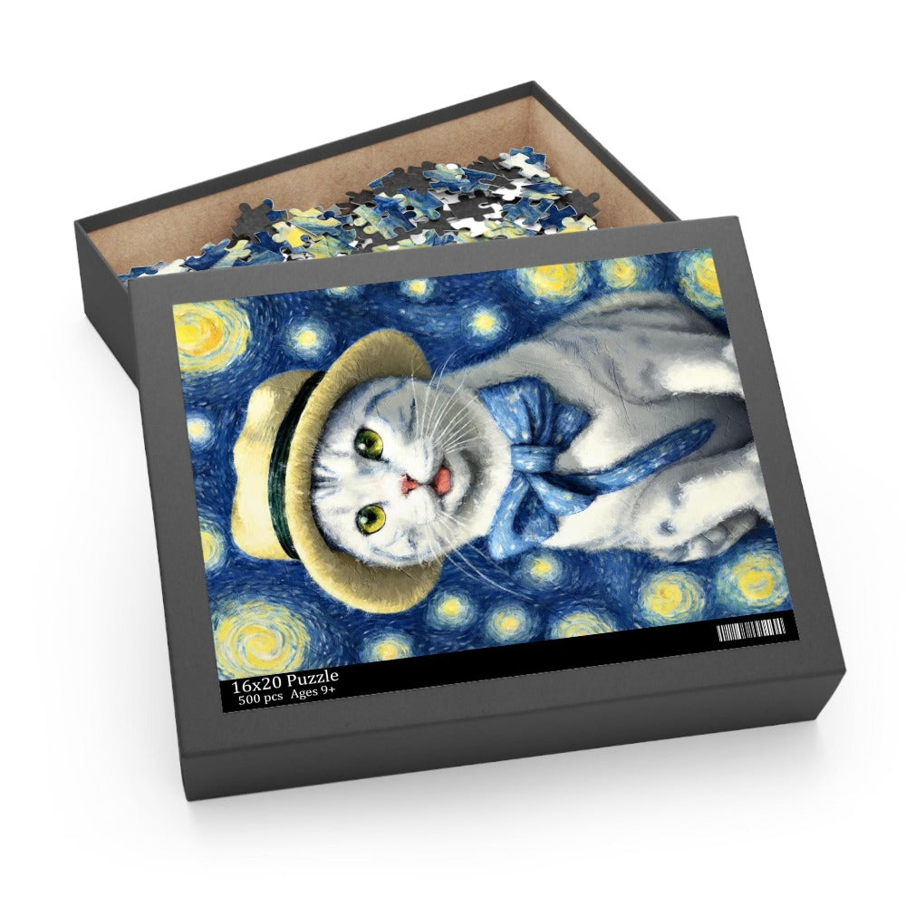 Starry Eye Cat Puzzle with box