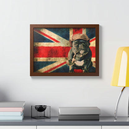 British Bulldog Art Print — Framed Vintage Union Jack Poster
