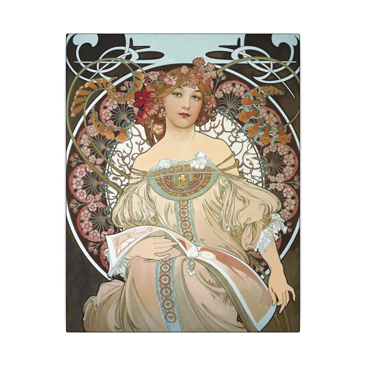 Day Dream After Alphonso Mucha Canvas Gallery Wraps