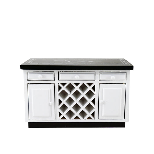 Deluxe 1:12 Scale Wooden Dollhouse Kitchen Island