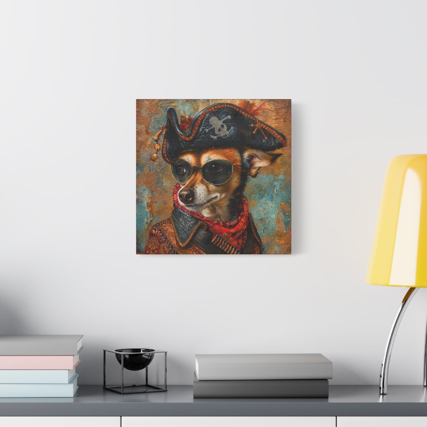 Pirate Dog Matte Canvas Wall Art — Stretched 1.25"