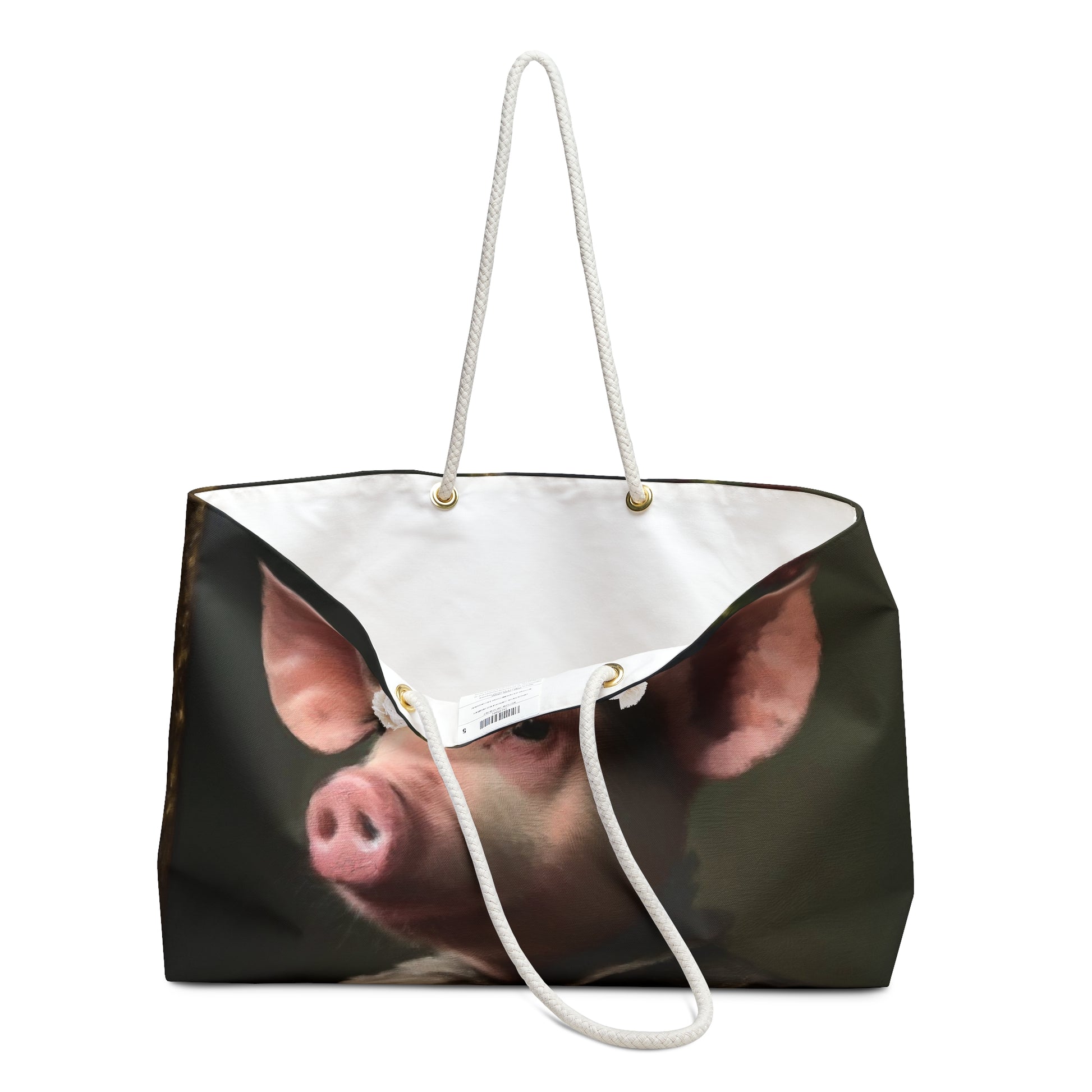 Weekender Tote Bag - Pig handles