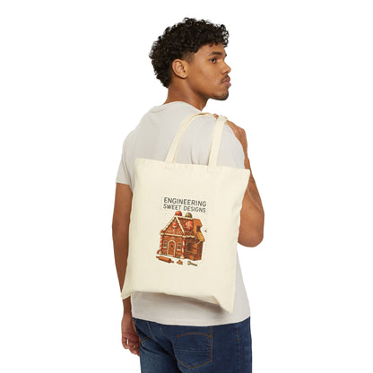 Tote Bag — Gingerbread House 'Engineering Sweet Designs' Canvas Tote