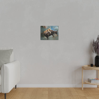 Wildlife Print - The Hunt, Matte Museum Wrap Canvas, Stretched