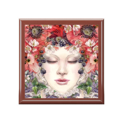 Jewelry/ Keepsake Box - Poppy Fairy - Lacquered Box  front cover