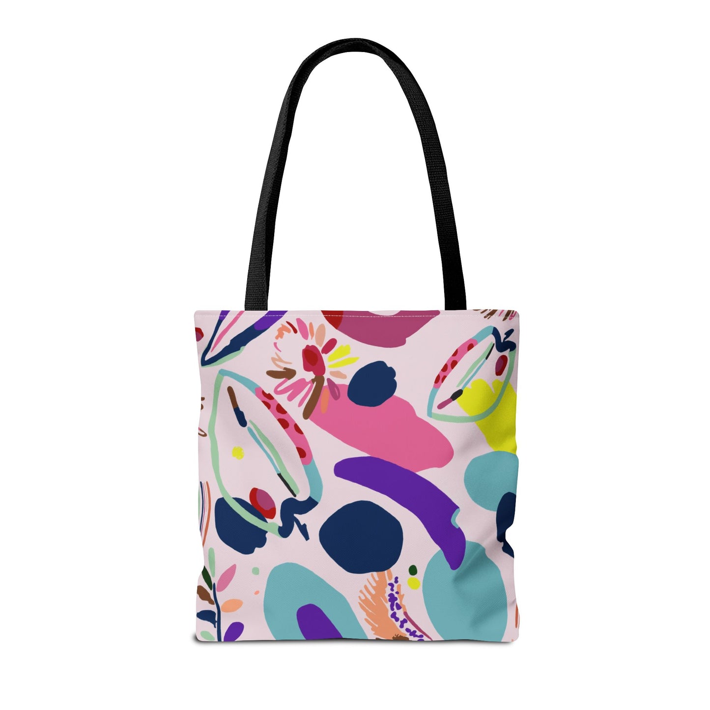 Colorful Circles Canvas Tote Bag - Heavy Duty Fine Art Shoulder Bag
