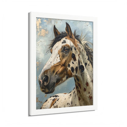 Appaloosa Horse Framed Poster - Rustic Equestrian Wall Art