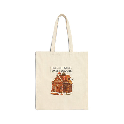 Tote Bag — Gingerbread House 'Engineering Sweet Designs' Canvas Tote