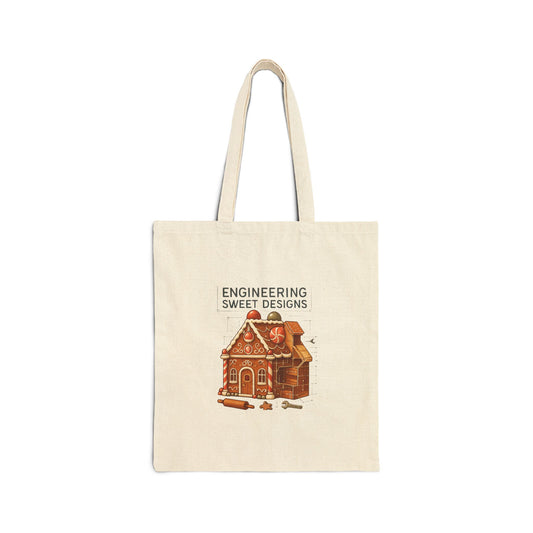Tote Bag — Gingerbread House 'Engineering Sweet Designs' Canvas Tote