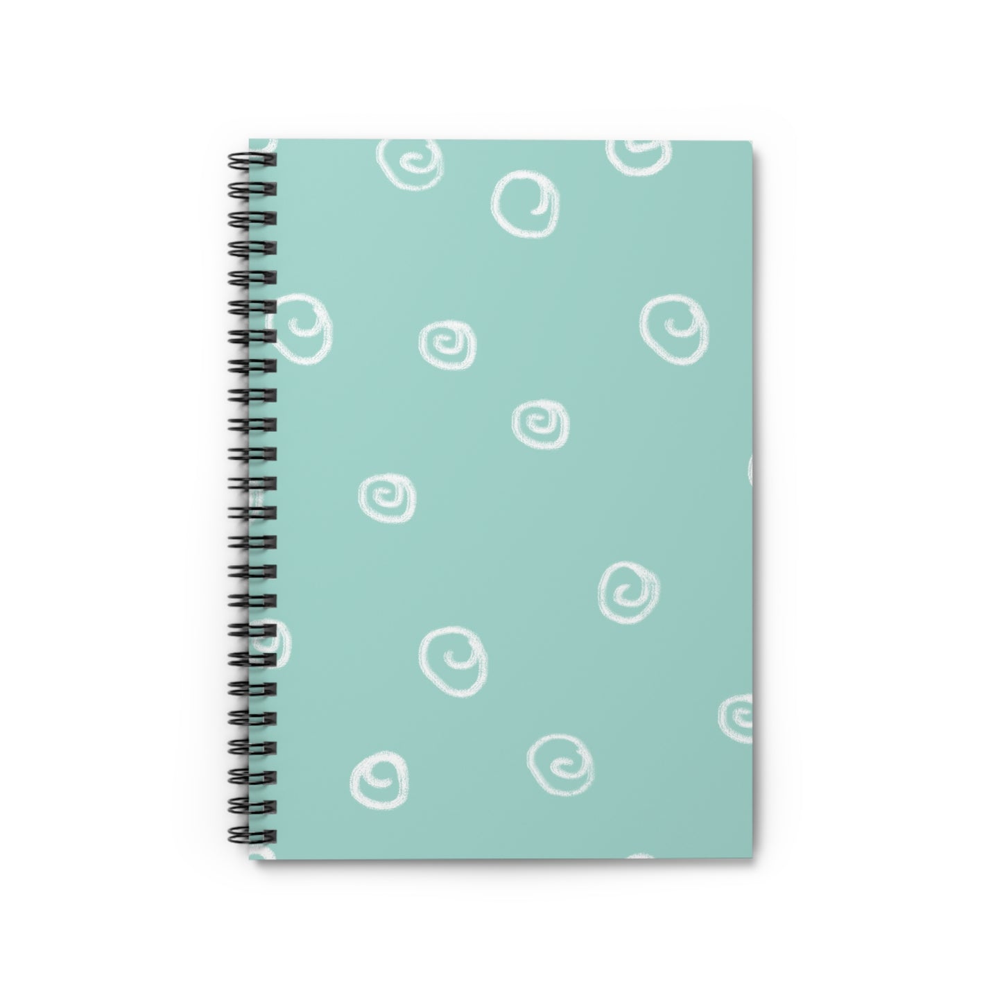 Teal Swirl Spiral Notebook — Ruled Line Journal for Notes & Planning