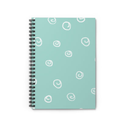 Teal Swirl Spiral Notebook — Ruled Line Journal for Notes & Planning