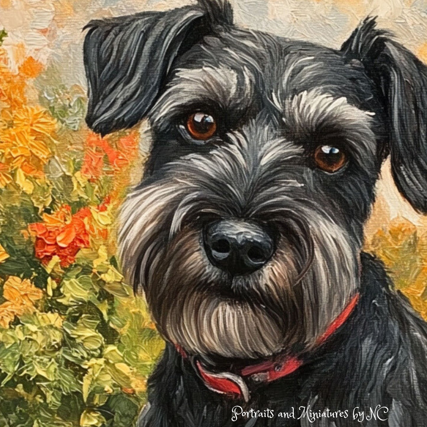 Schnauzer Portrait Head Detail