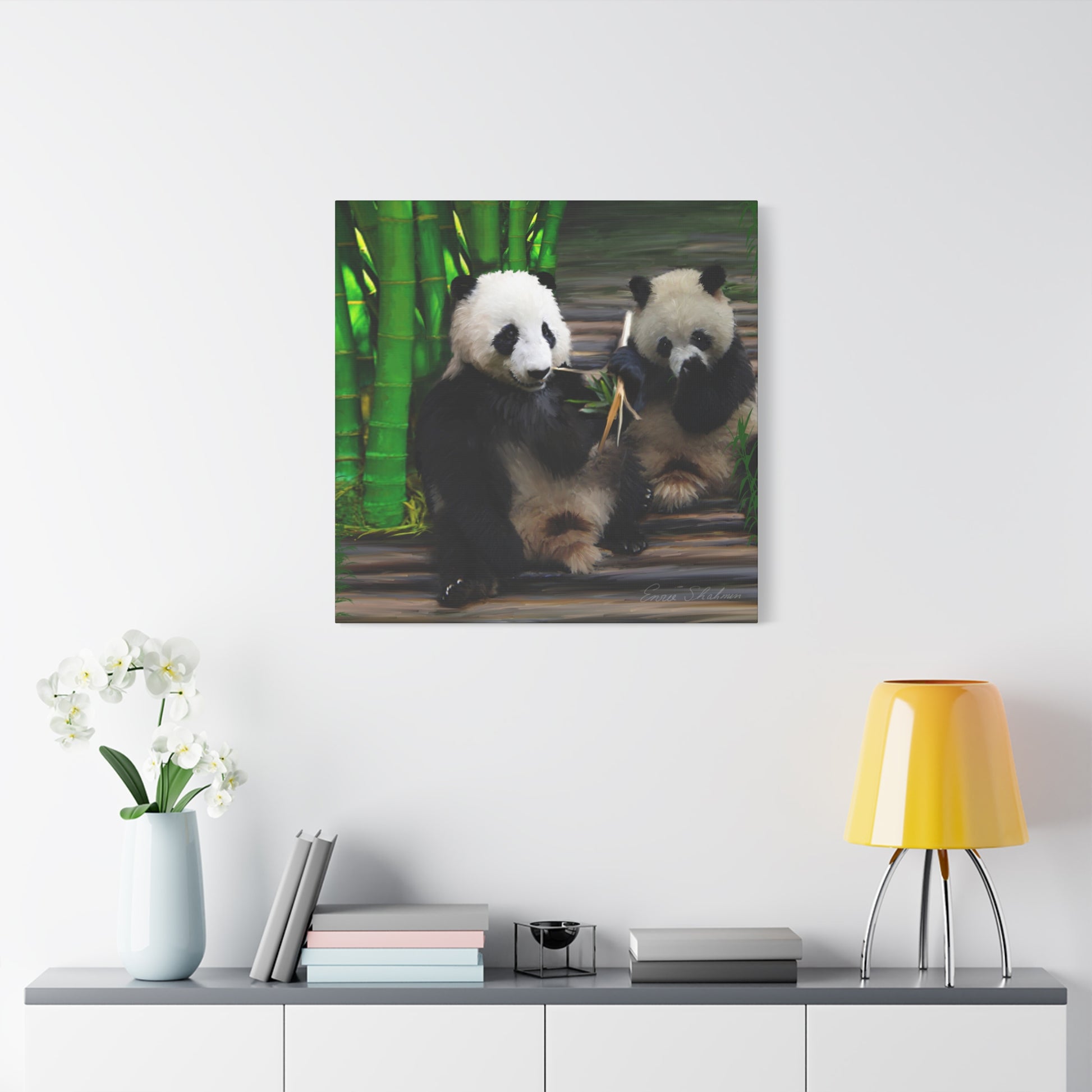 Pandas - Matte Canvas, Stretched, 1.25" in room