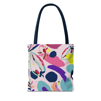 Colorful Circles Canvas Tote Bag - Heavy Duty Fine Art Shoulder Bag
