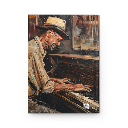Hardcover Journal Matte - Honky Tonk Piano Player