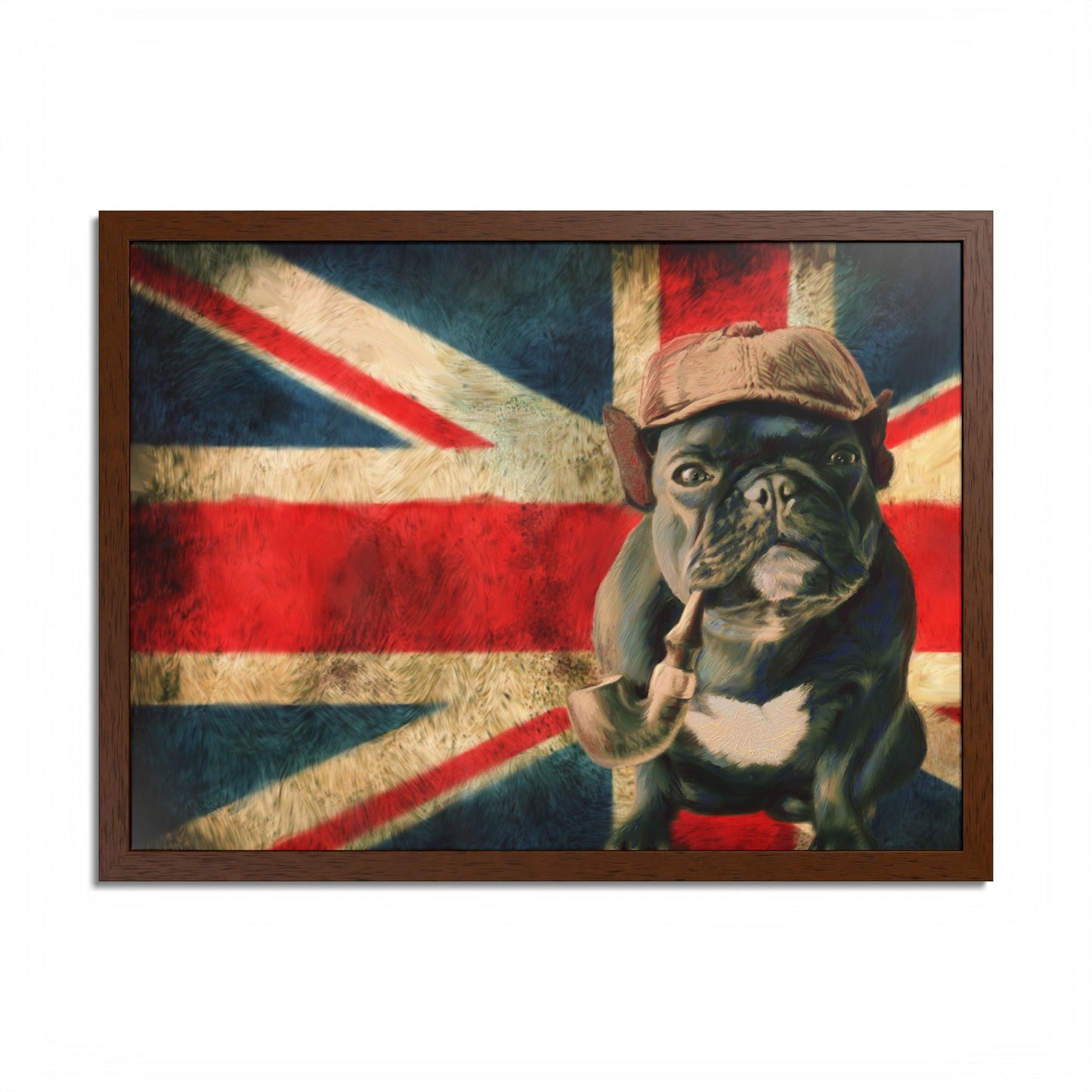 British Bulldog Art Print — Framed Vintage Union Jack Poster