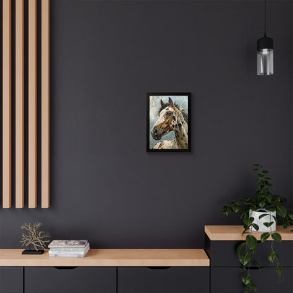 Appaloosa Horse Framed Poster - Rustic Equestrian Wall Art