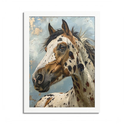 Appaloosa Horse Framed Poster - Rustic Equestrian Wall Art