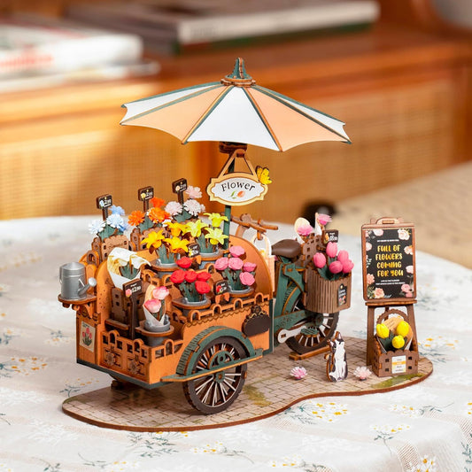 Flower Cart, 3D Wooden Puzzles