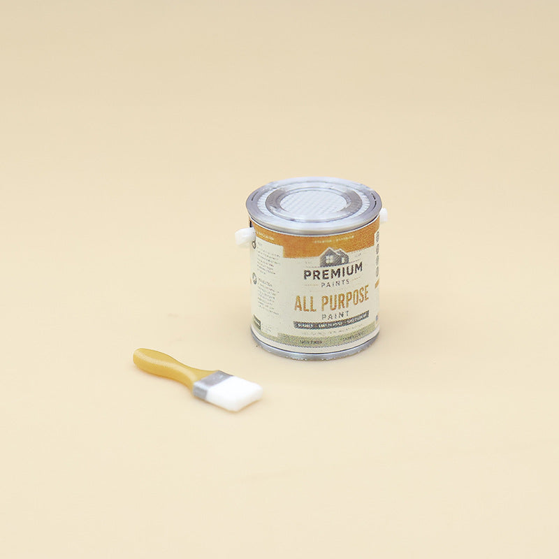 Miniature Paint Bucket and Brush Set 