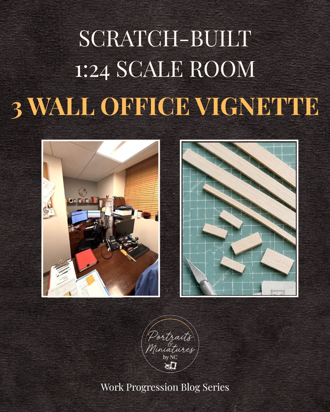 Scratchbuilt 1/24 scale Nurses Office Vignette – Custom Miniature Diorama