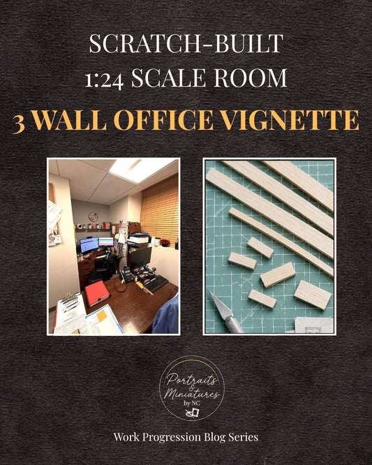 Scratchbuilt 1/24 scale Nurses Office Vignette – Custom Miniature Diorama