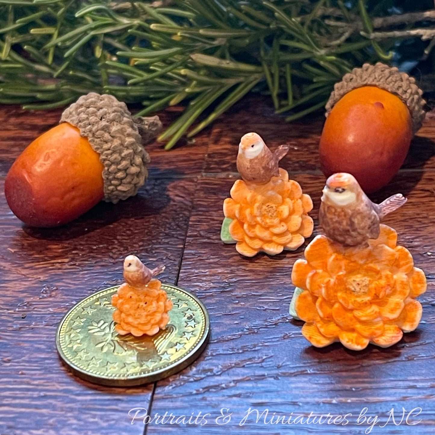 Miniature Bird Figurine in three sizes