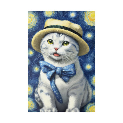 Starry Cat Canvas Print