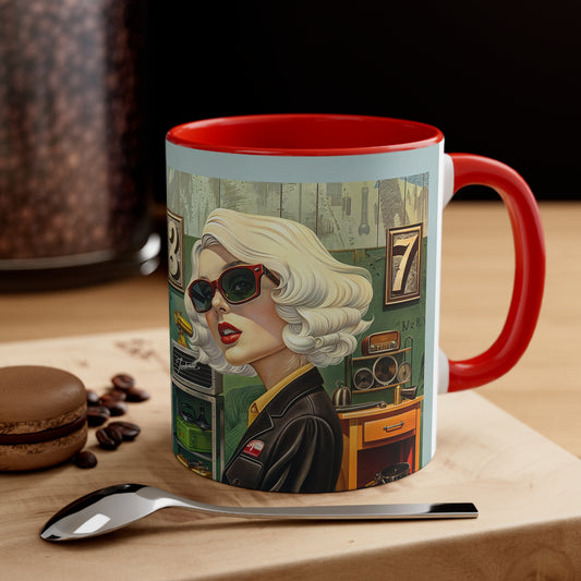 Accent Coffee Mug, 11oz - Tool Time Blonde red in situ