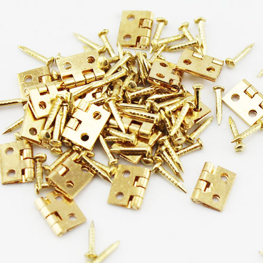 Miniature Small Hinge - Copper Hinge Dollhouse Building Supplies