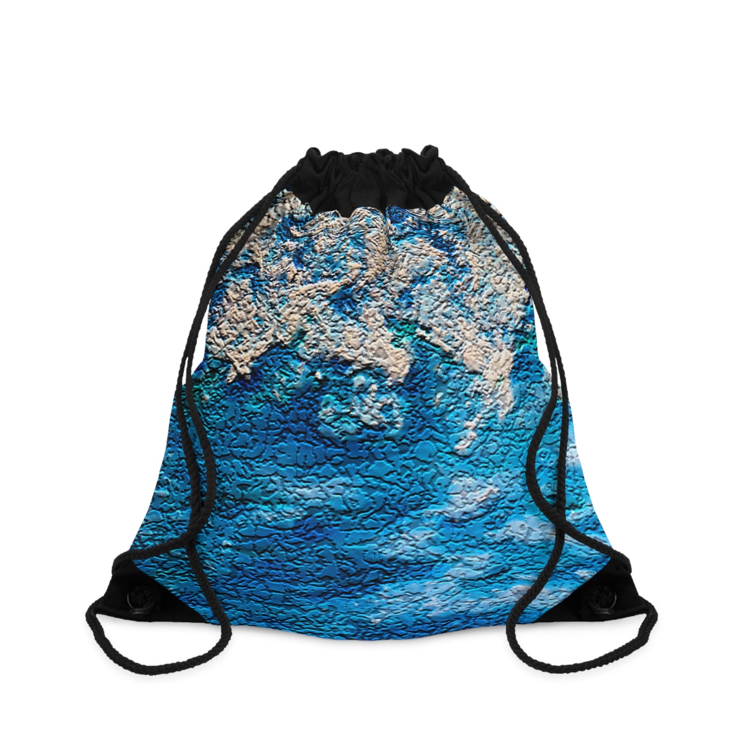 Ocean-Inspired Drawstring Bag, Beach Tote, Gym Sack, Travel Bag, Casual Backpack, Ideal for Summer Adventures