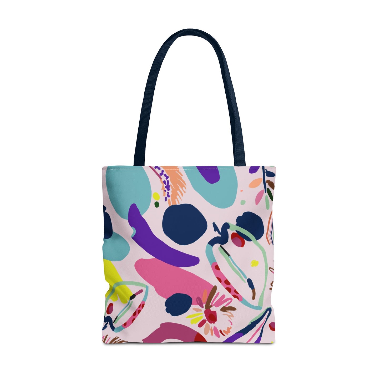 Colorful Circles Canvas Tote Bag - Heavy Duty Fine Art Shoulder Bag
