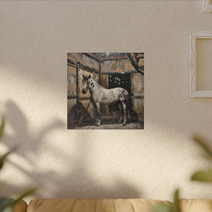 Appaloosa Horse Canvas Art - Rustic Stable Wall Décor (Matte Stretched Canvas Print)