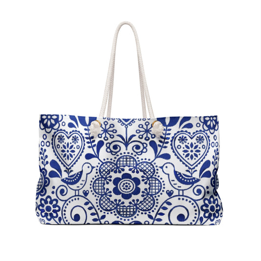 Charming Floral Weekender Bag, Perfect for Travel, Beach Days, Gym, Gift for Her, Stylish Tote Bag back