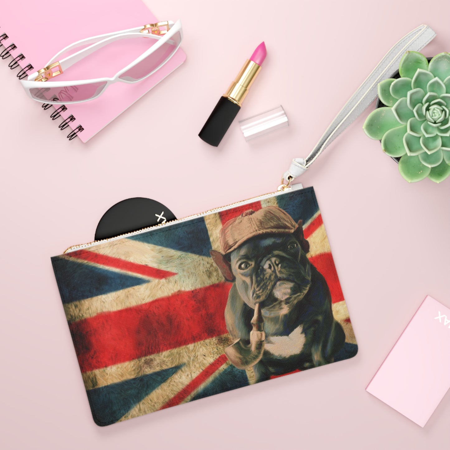 Clutch Bag - Sherlock Bulldog Design