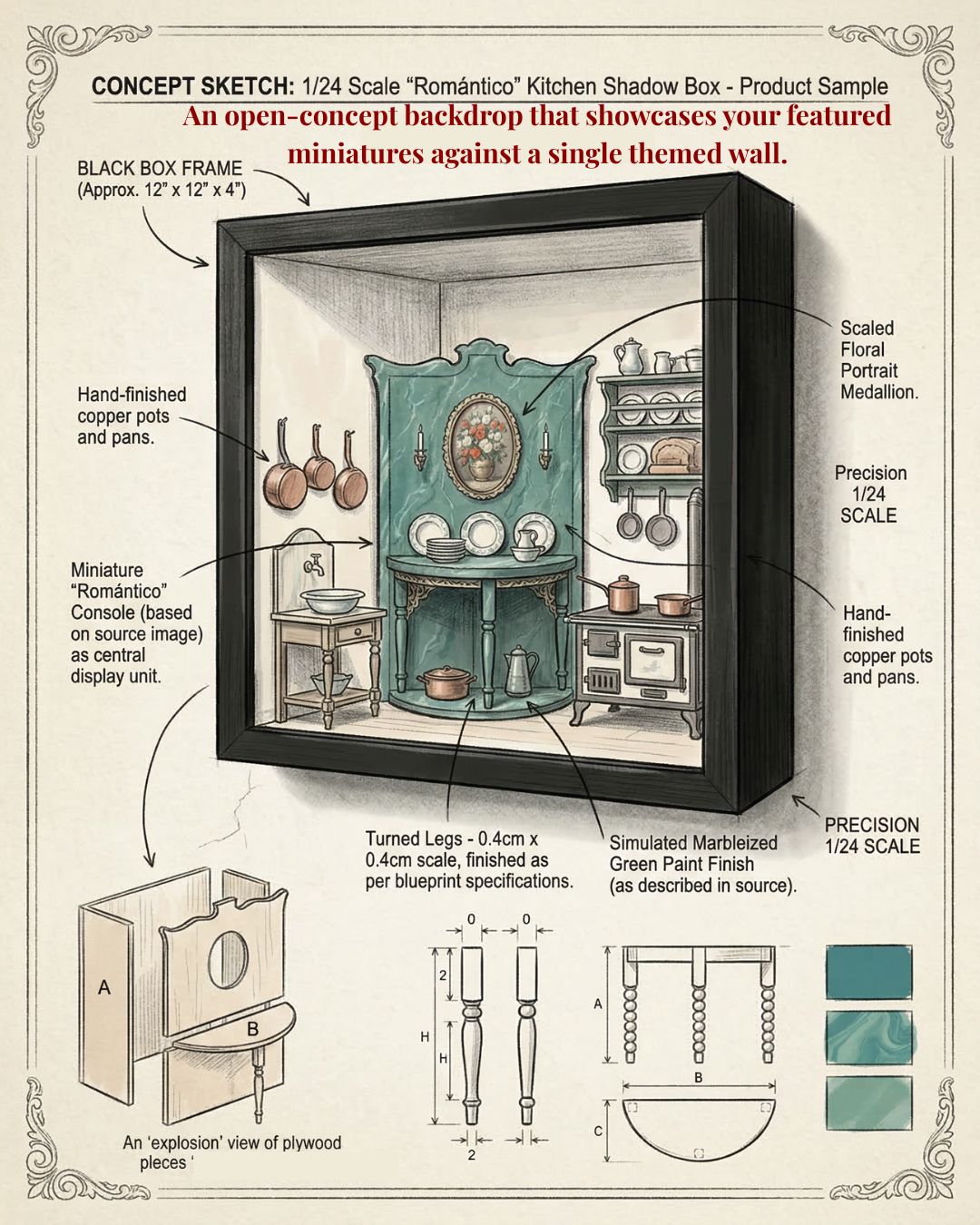 Custom Made Miniature Dioramas, Shadow- and Room Boxes