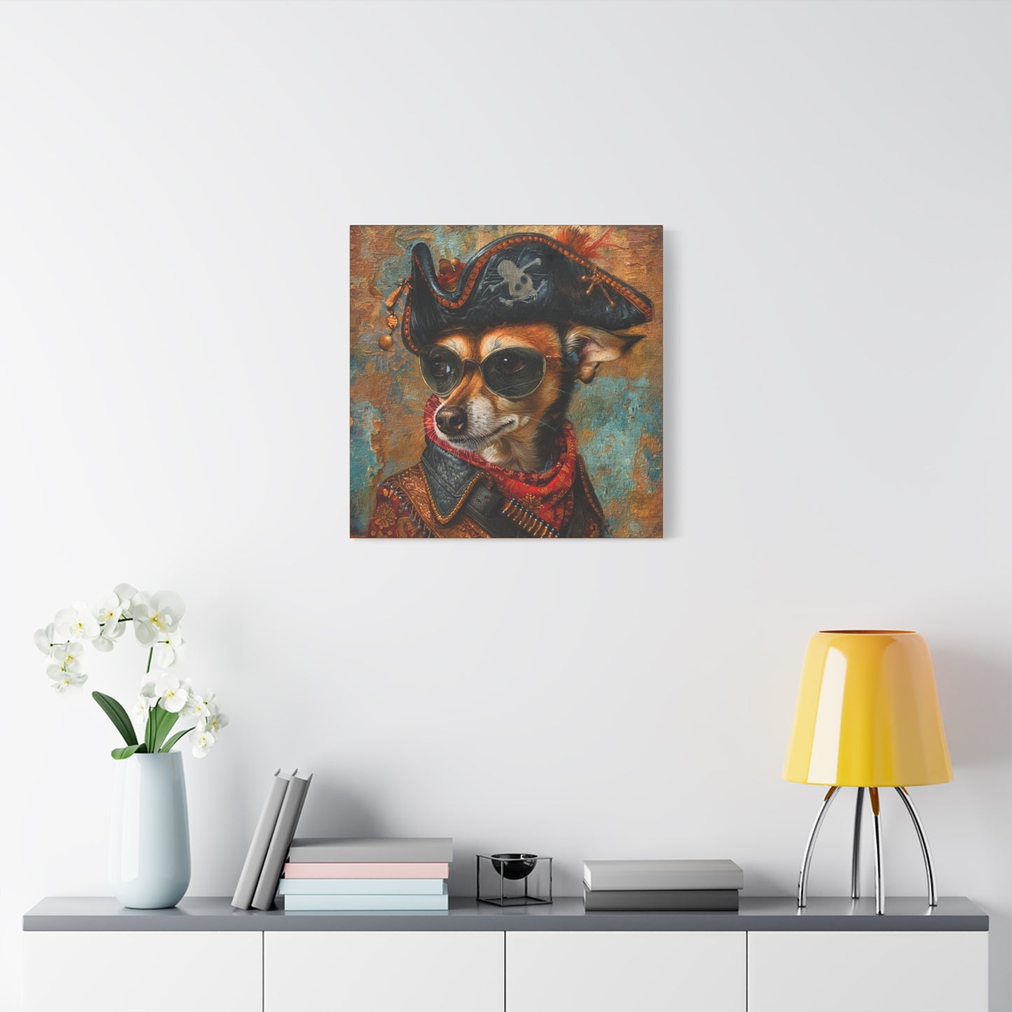 Pirate Dog Matte Canvas Wall Art — Stretched 1.25"