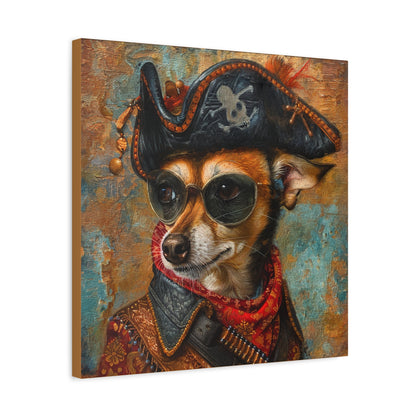 Pirate Dog Matte Canvas Wall Art — Stretched 1.25"