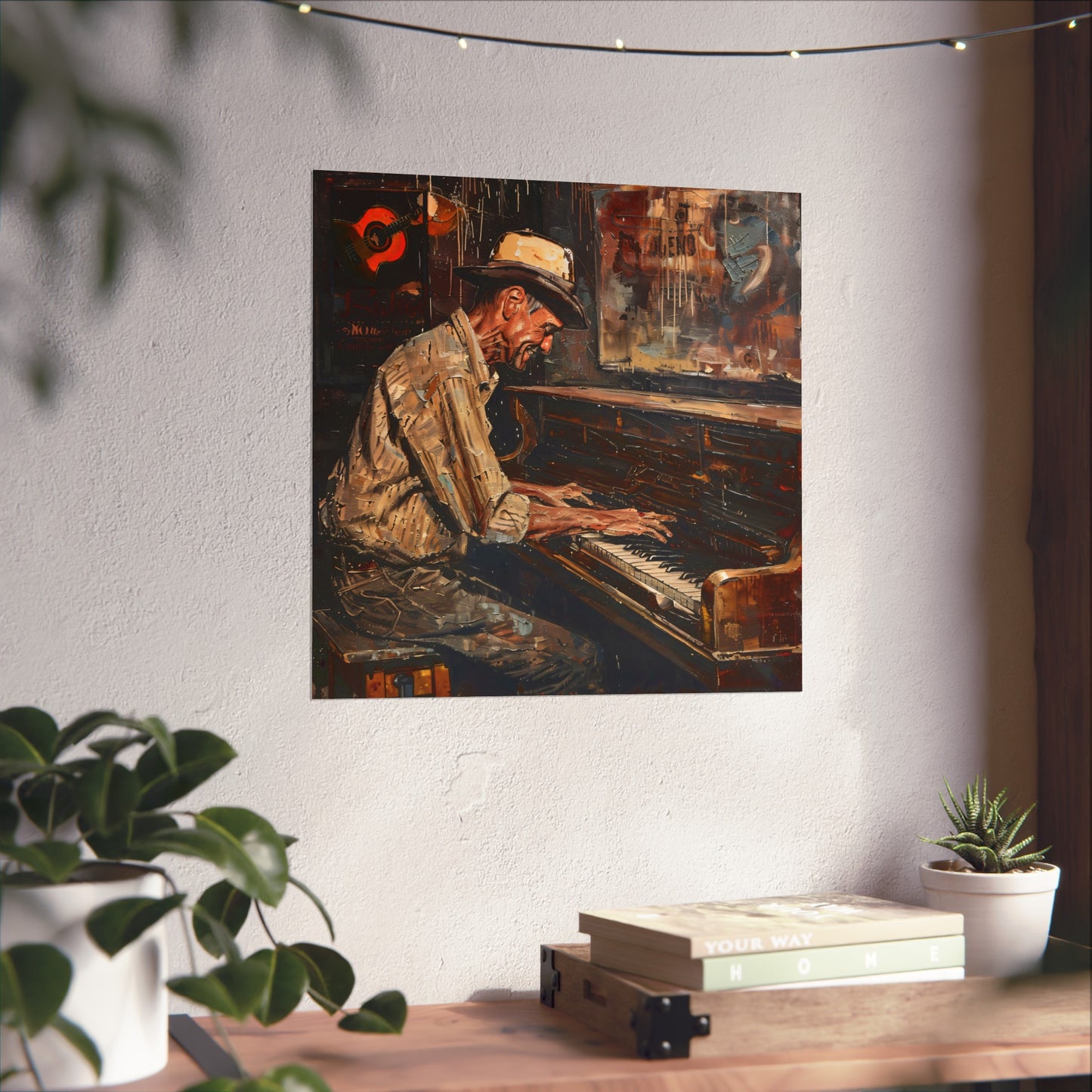 Matte Vertical Posters - Honky Tonk Piano Player