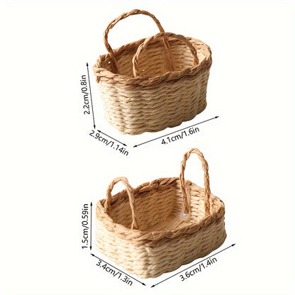 Miniature Doll House Wicker Basket dimensions