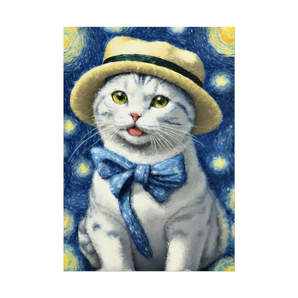 Starry Eyed Cat - Rolled Posters
