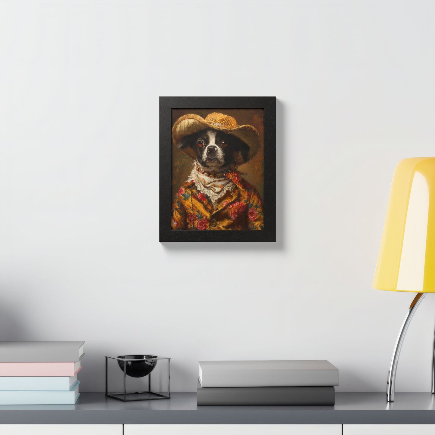 Framed Poster — Rat Terrier in Rodeo Outfit