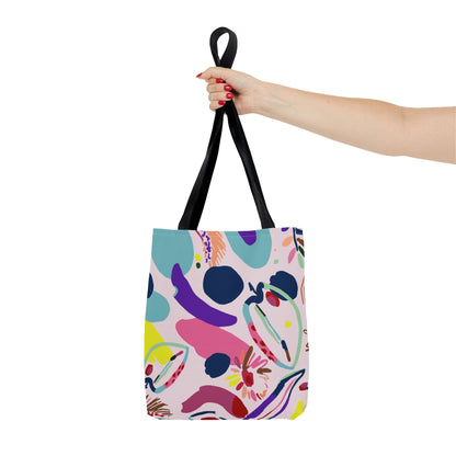 Colorful Circles Canvas Tote Bag - Heavy Duty Fine Art Shoulder Bag
