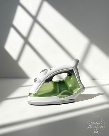 Miniature Dollhouse Iron | 1:12 Scale Laundry Room Diorama Accessory