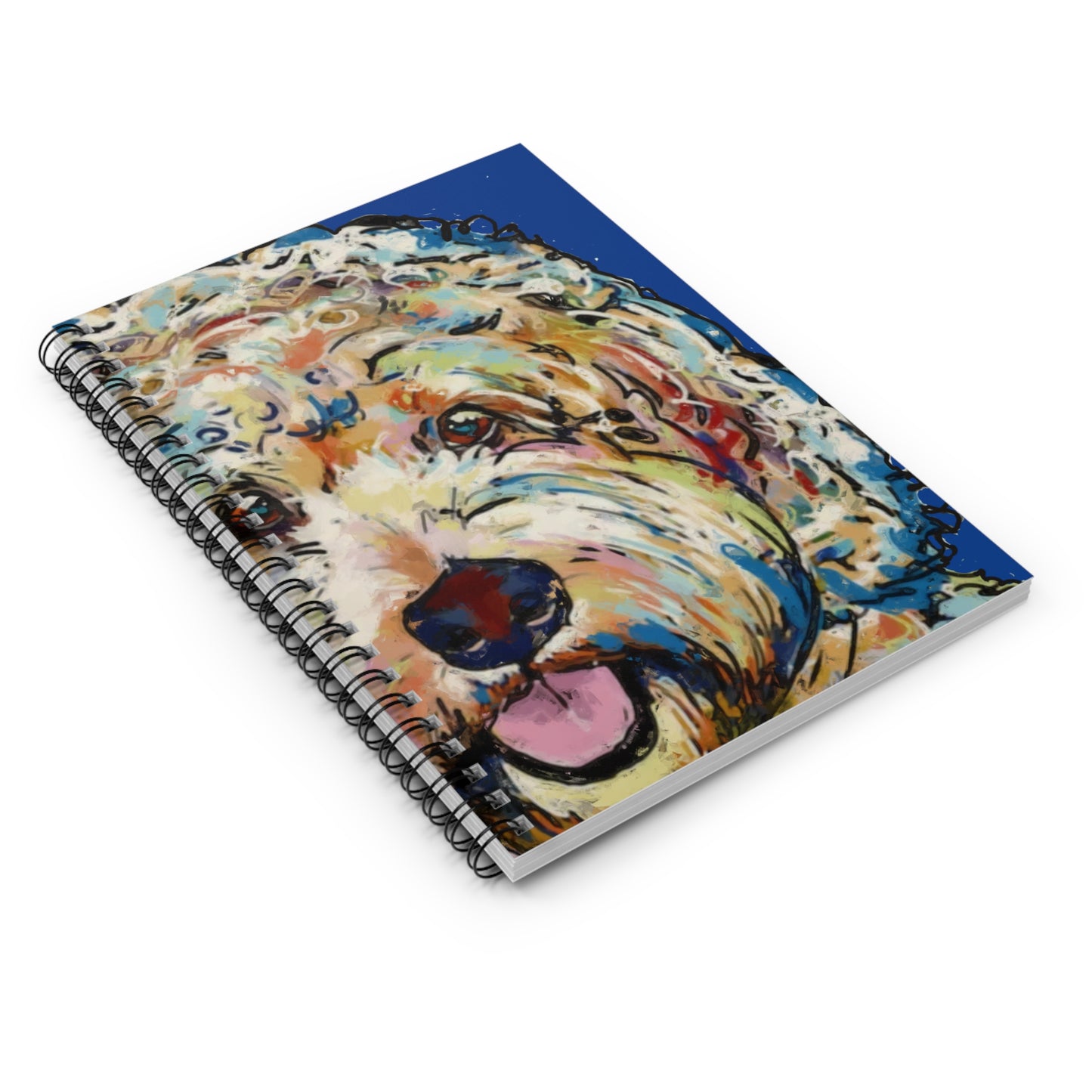 Colorful Labradoodle Spiral Notebook — Ruled Journal for Dog Lovers